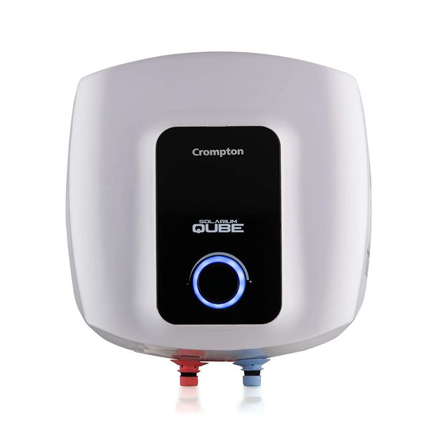 Buy Crompton Solarium Qube Storage Water Heater with Installation Pipe (White and Black) on EMI