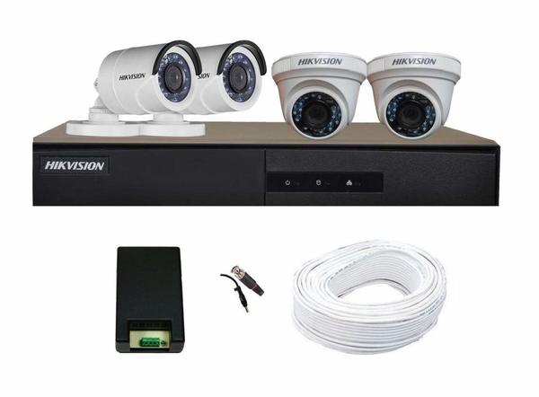 Buy Hikvision Full HD (2MP) 4 CCTV Camera & 4Ch.Full HD DVR Kit on EMI