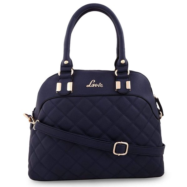 Buy Lavie Marjorie Medium Dome Satchel Women's Handbag (Navy) on EMI