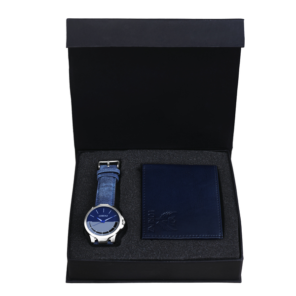 Buy Lorenz Blue Watch and Wallet Combo for Men- CM-1058WL-BLU on EMI