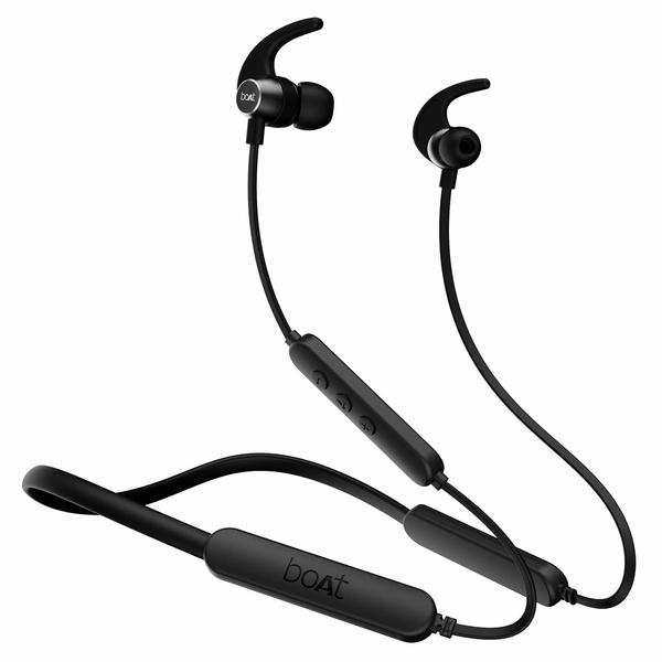 Buy boAt Rockerz 255 Pro+ In-Ear Wireless neckband with Microphones (Black) (Active Black) on EMI