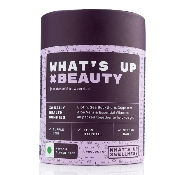 Buy What's Up Wellness Beauty Gummies - For Hair, Skin and Nails I Biotin, Vitamins A to E, Folic Acid, Zinc, & more 30 Days Pack on EMI