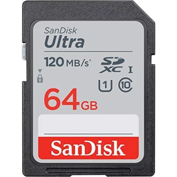 Buy SanDisk Ultra SDXC UHS-I Card 64GB 120MB/s R, for DSLR Cameras, Full HD Recording, 10Y Warranty (Metallic Silver) on EMI