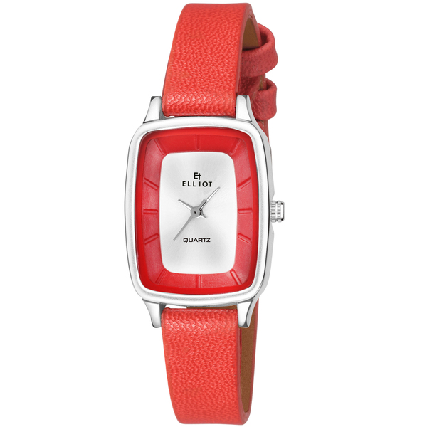 Buy Elliot Silver Dial Analog Leather Strap Wrist Watch for Women on EMI