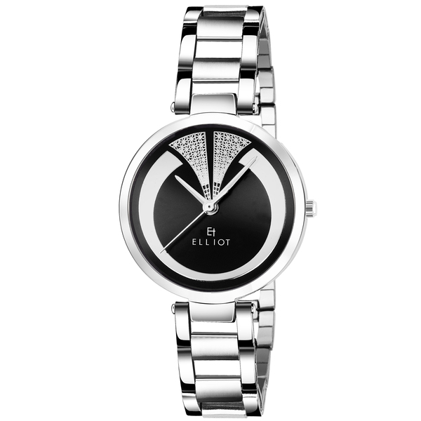 Buy Elliot Black Dial Analog Metal Chain Wrist Watch For Women on EMI