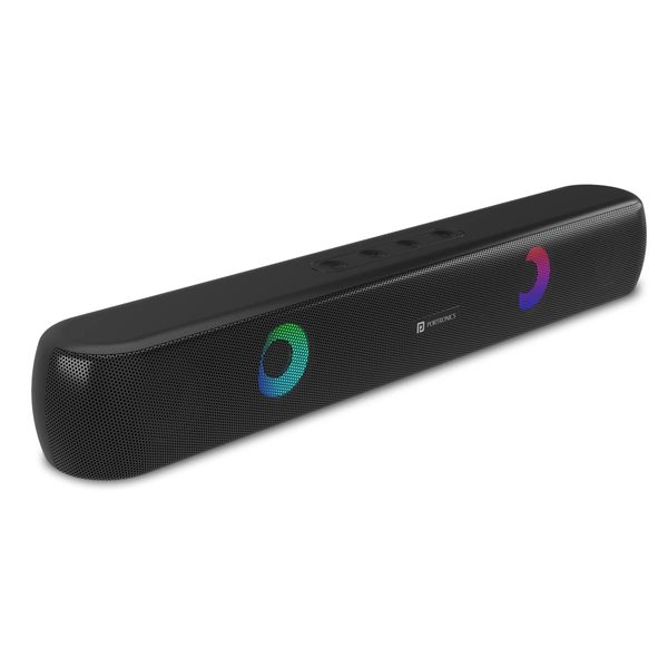Buy Portronics Decibel 21 10W Wireless Bluetooth Soundbar LED Light, TWS Function, Built-in Mic, Built-in FM Radio, USB Port, 3.5mm Aux Slot, Micro SD Slot (Black) on EMI