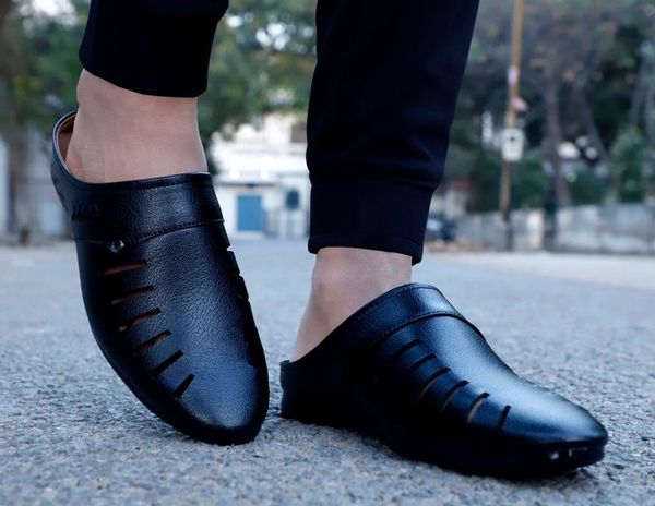 Buy WoYak Summer Mule Open Clogs Mocassin Casual Bantu Loafers Half Roman Party Wedding Shoes For Men (Black ) on EMI