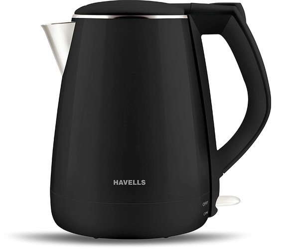 Buy Havells Aqua Plus 1.2 litre Double Wall Kettle / 304 Stainless Steel Inner Body Cool touch outer body Wider mouth/ 2 Year warranty (Black, 1500 Watt) on EMI