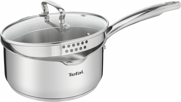 Tefal Daily Cook Induction Non-Stick Stainless Steel Wok 28cm + Lid