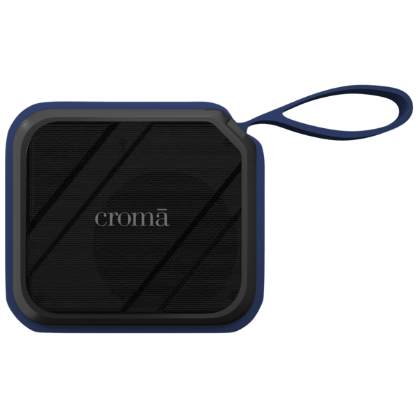 Buy Croma 8W Portable Bluetooth Speaker (Water Resistant, Rich Bass, Stereo Channel, Blue) with 1 Year Warranty-A TATA PRODUCT on EMI