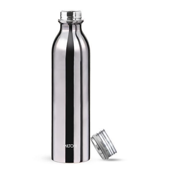 Milton Plain Lid 1000 Thermosteel 24 Hours Hot and Cold Water Bottle, 1  Piece, 1 Litre, Silver | Leak Proof | Office Bottle | Gym Bottle | Home 