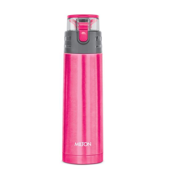 Buy Milton Atlantis 400 Thermosteel Hot and Cold Water Bottle, 1 Piece, 350 ml, Pink | Leak Proof Easy to Carry Office Bottle Hiking Trekking Travel Gym Home Kitchen on EMI