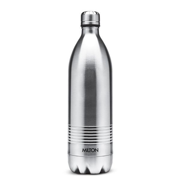Buy Milton Duo 1 Litre, Hot and Cold Water Bottle Thermosteel 24 Hours DLX 1000, Piece, Silver | Leak Proof Office Gym Home Kitchen Hiking Trekking Travel on EMI