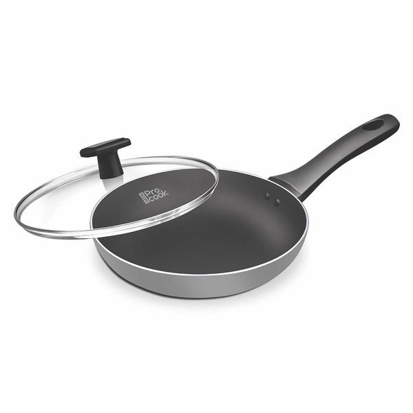 Buy Milton Pro Cook Black Pearl Induction Fry Pan with Glass Lid, 26 cm /2.2 Litre on EMI