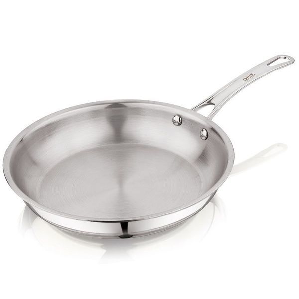 Buy Allo Innoware CookSafe 2 Litres TriPly Stainless Steel Fry Pan | Induction Friendly Non Stick , 24Cm (Silver) on EMI