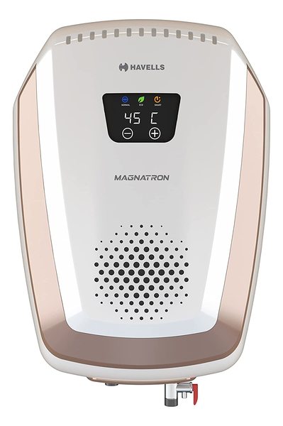 Buy Havells Magnatron 25 Litre"Indias first Water Heater having NO HEATING ELEMENT with No Scaling" Storage (White Champagne Gold) on EMI