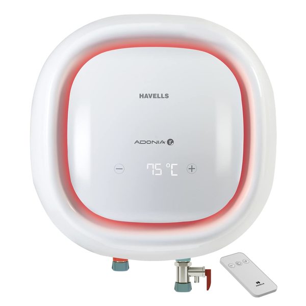 Buy Havells Adonia R 15 Litre Vertical Storage Water Heater 5 Star with Remote Control (White) on EMI