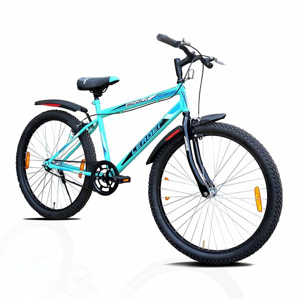 Buy Leader Scout MTB 26T Mountain Bicycle/Bike Without Gear Single Speed for Men - Sea Green, Ideal 10 + Years, Frame Size: 18 Inches (SEA GREEN, BLACK) on EMI