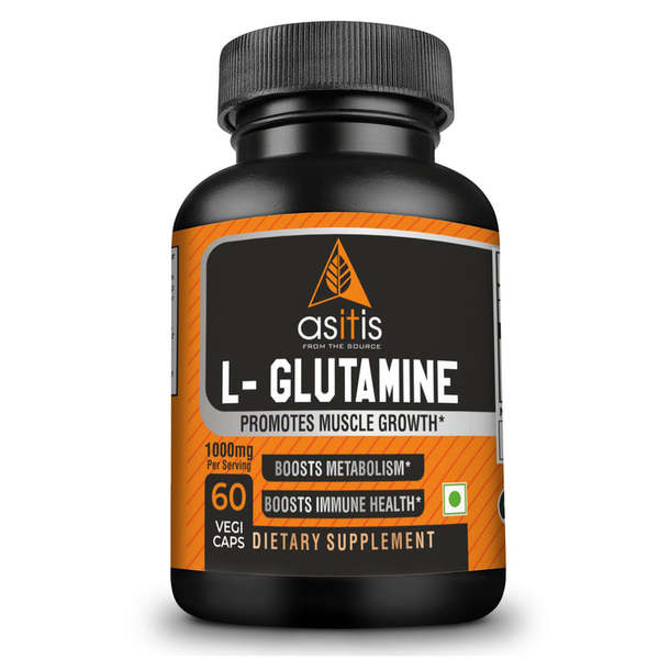 Buy AS-IT-IS Nutrition L-Glutamine for Muscle Growth and Recovery (60 capsules) on EMI