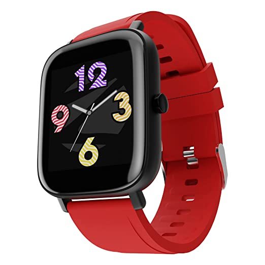 Buy ZEBRONICS FIT180CH Smart Watch, IP68 Waterproof, 12 Sports Modes, 1.39" (3.55cm) Display, Unisex Design, Heart Rate, SpO2, BP, SMS Text Call Notifications and Customizable Watch Faces (Black+ Red) on EMI
