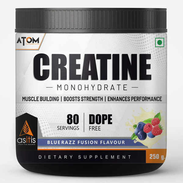 Buy AS-IT-IS ATOM Creatine Monohydrate 250g - Blue Razz Flavour on EMI