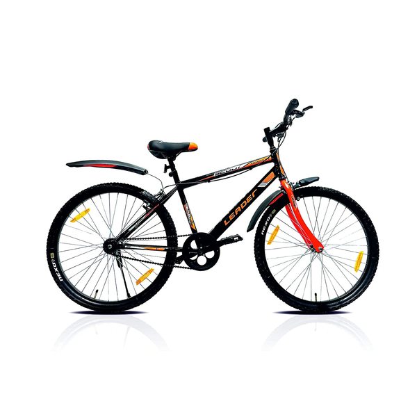 Buy LEADER Scout MTB 26T Mountain Bicycle without Gear Single Speed for Men 26 T Cycle (Single Speed, Black) (Multicolor) on EMI