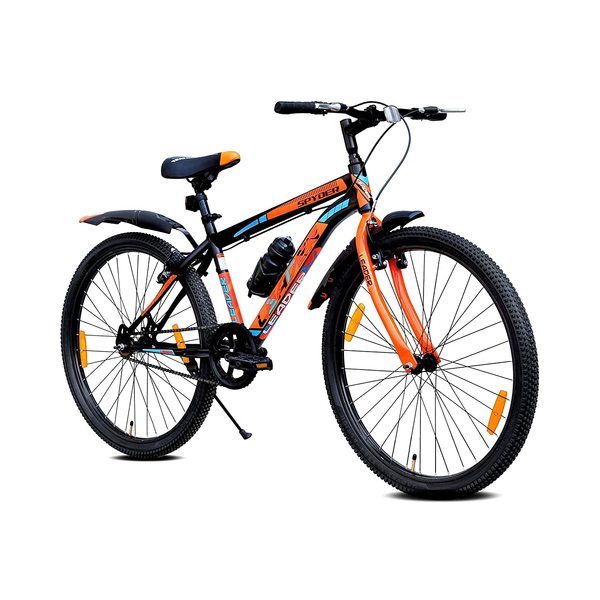 Buy LEADER Spyder 27.5T MTB Cycle/Bike Single Speed with Complete Accessories 27.5 T Mountain Cycle (Single Speed, Black, Orange) (Multicolor) on EMI