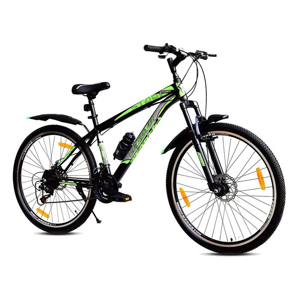 Buy LEADER Stark 29T [21-Speed] MTB cycle with Dual Disc Brake and Front Suspension 29 T Mountain Cycle (21 Gear, Black) (Multicolor) on EMI