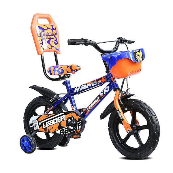 Buy LEADER Racer 14t Kids Cycle With Training Wheels (Semi-Assembled) Age Group 2 - 5 Years 14 T Road (Single Speed, Blue) (Multicolor) on EMI