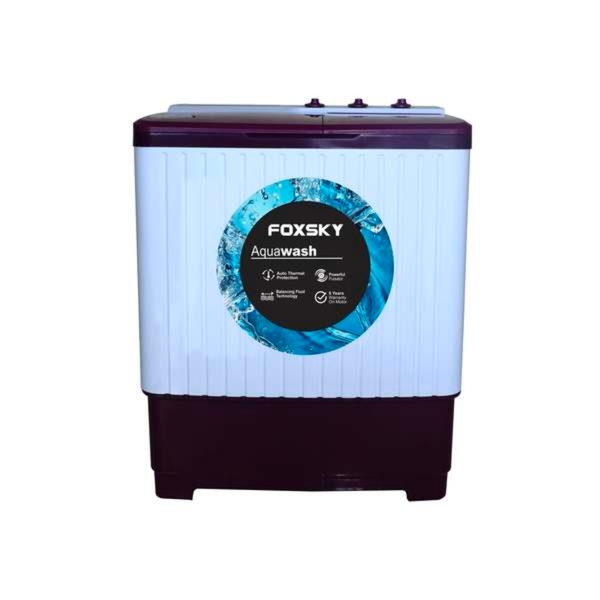 Buy Foxsky 7.5 kg Semi-Automatic Top Load Washing Machine With Magic Filter (Aqua Wash, MAROON) (Maroon) on EMI