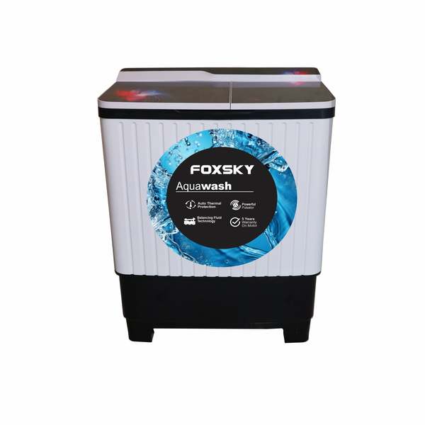 Buy Foxsky 8.0 kg Semi-Automatic Top Load Washing Machine With Magic Filter (Aqua Wash, MAROON) (Maroon) on EMI