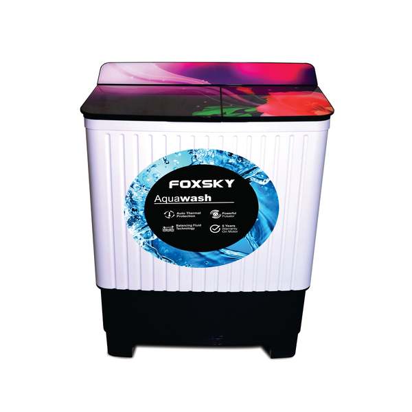 Buy Foxsky 8.5 kg Semi-Automatic Top Load Washing Machine With Magic Filter (Aqua Wash, MAROON) (Maroon) on EMI