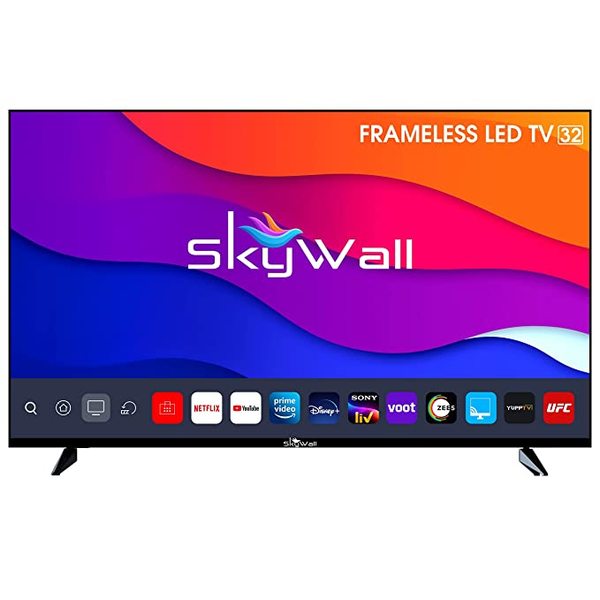 Buy SkyWall 80 cm (32 inches) Full HD Smart Android LED TV 32SWRR Pro (Frameless Edition) (Dolby Audio) on EMI