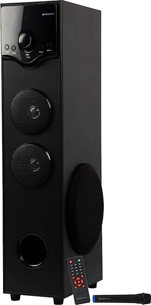 Buy ZEBRONICS ZEB-BT505RUCF 50W Tower Speaker with Triple Drivers, Supporting Bluetooth v5.1, USB, AUX in, FM Radio, Wireless Mic (Black) on EMI