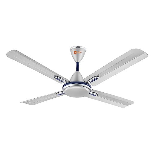 Buy Orient Electric Quadro Ornamental 1200Mm 4 Blade Bee Star Rated Silver Blue Premium Ceiling Fan on EMI