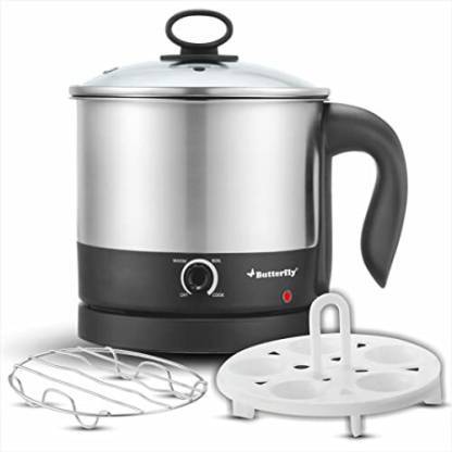Buy Butterfly Matchless Multi Kettle 1.2 L - 600W with Egg Rack + SS Cooker Electric (1.2 L, Silver) on EMI