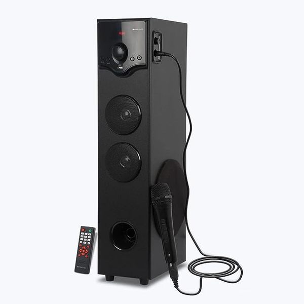 Buy ZEBRONICS ZEB-BT460RUF (Wired Mic) 50W Tower Speaker with Wireless BT/USB/FM/AUX on EMI