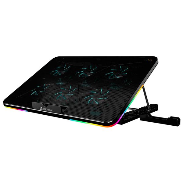 Buy Portronics My Buddy Air Rgb Lit Gaming Laptop Cooling Pad Stand 