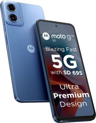 Buy MOTOROLA G34 5G (Ice Blue, 128 GB)  (8 GB RAM) on EMI