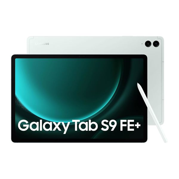 Buy Samsung Galaxy Tab S9 FE+ 31.50 cm (12.4 inch) Display, RAM 8 GB, ROM 128 GB Expandable, S Pen in-Box, WiFi+5G, IP68 Tablet, Mint on EMI