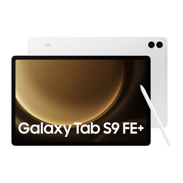 Buy Samsung Galaxy Tab S9 FE+ 31.50 cm (12.4 inch) Display, RAM 8 GB, ROM 128 GB Expandable, S Pen in-Box, WiFi+5G, IP68 Tablet, Silver on EMI