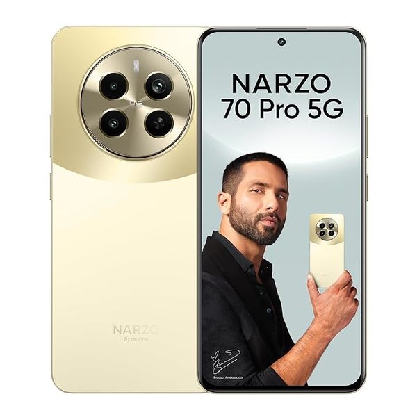 Buy Realme NARZO 70 Pro 5G (Glass Gold, 8GB RAM,128GB Storage) on EMI